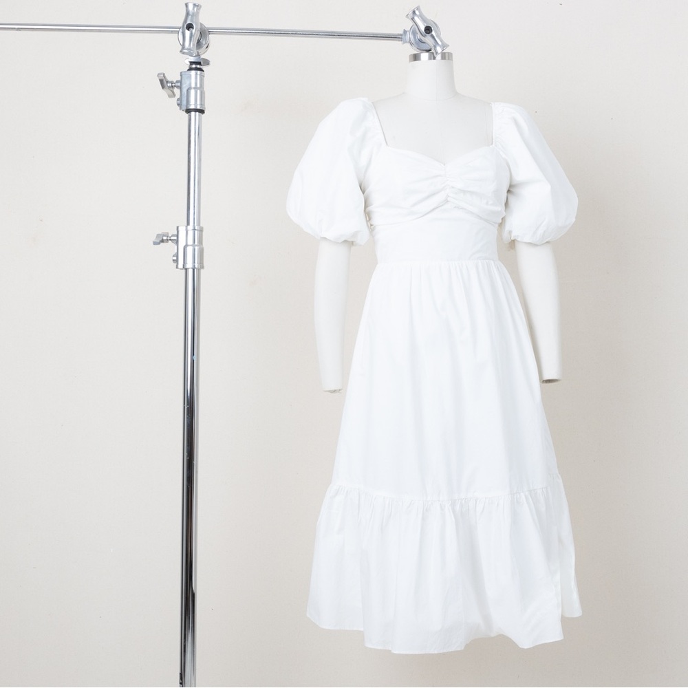 English Factory White Puff Sleeve Dress